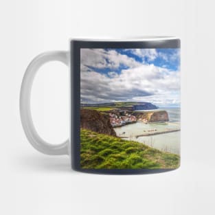 Staithes Village, From The Cliffs, Yorkshire, England Mug